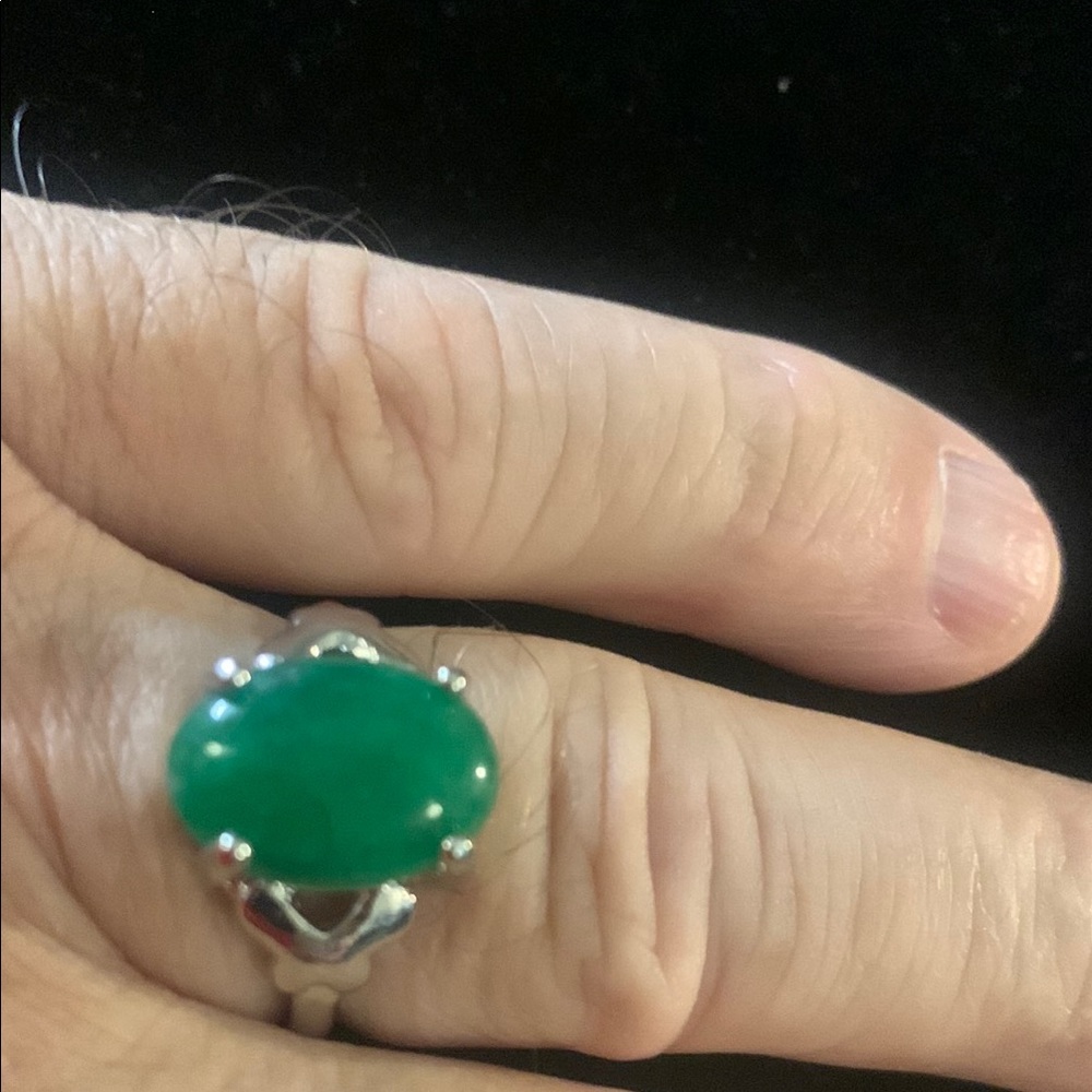 Green Stone Ring Bogo